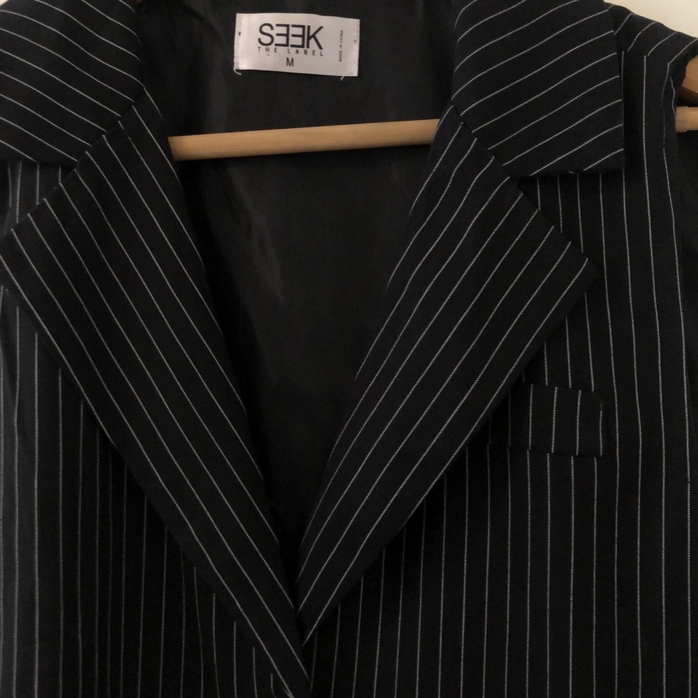 PINSTRIPE BLAZER VEST - Picture 2 of 5